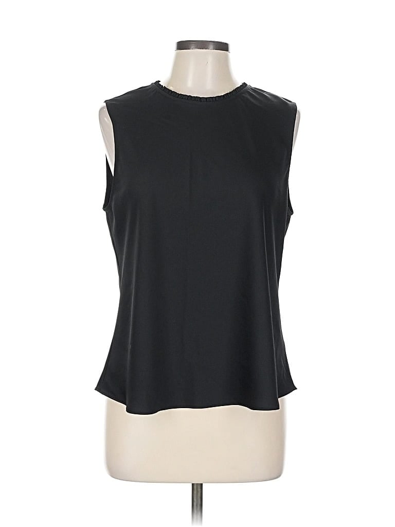 Pre-owned J.crew 365 Sleeveless Top Black Keyhole Neckline Tops
