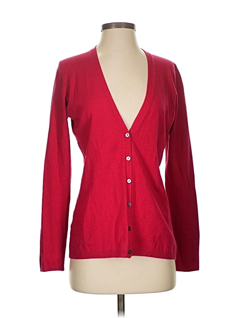 Pre-owned Tommy Bahama Silk Cardigan Sweater In Red