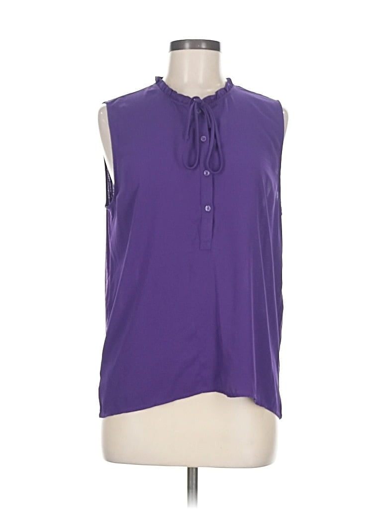 Pre-owned Ann Taylor Loft Outlet Sleeveless Blouse In Purple