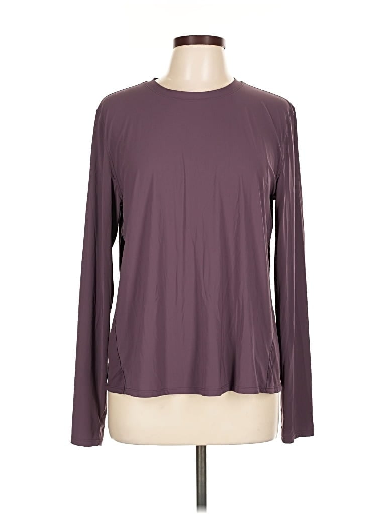 Pre-owned Lululemon Athletica Long Sleeve T-shirt In Purple