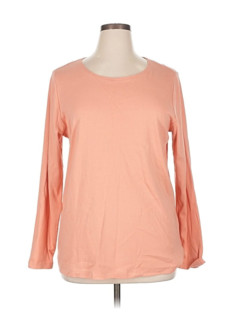 Pre-owned Cj Banks Long Sleeve T-shirt In Orange