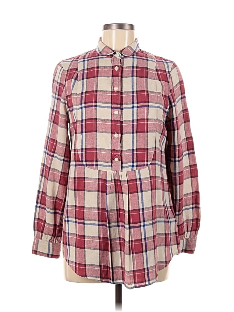 Pre-owned Burberry Long Sleeve Button Down Shirt In Red