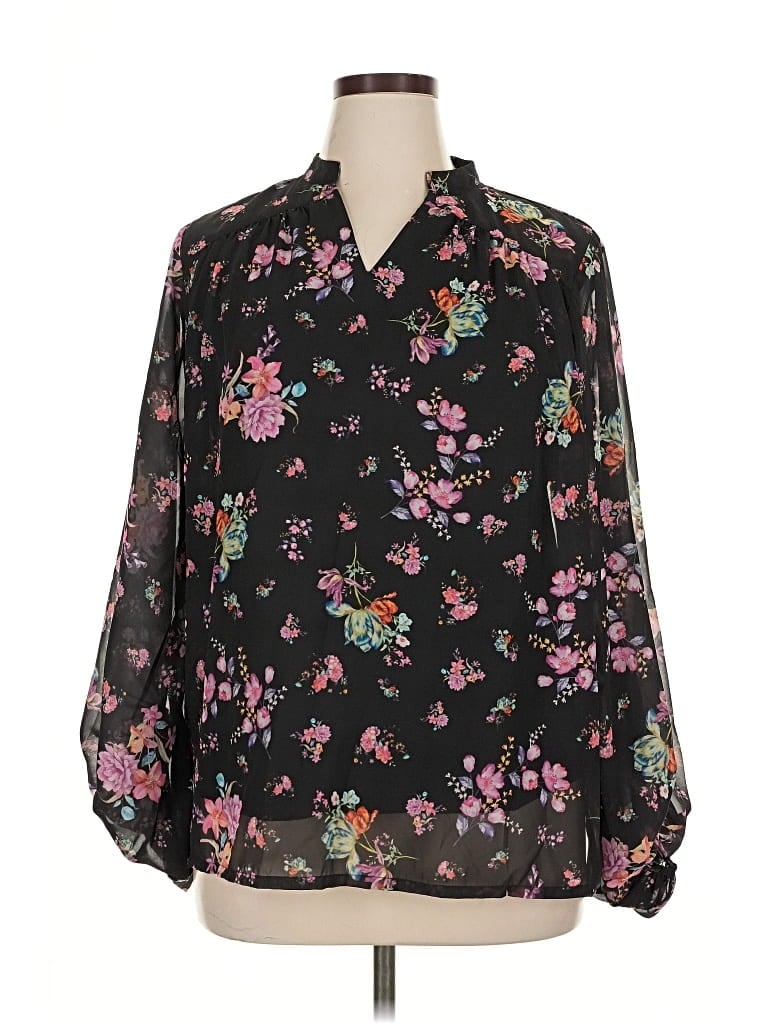 Pre-owned And Long Sleeve Blouse In Black
