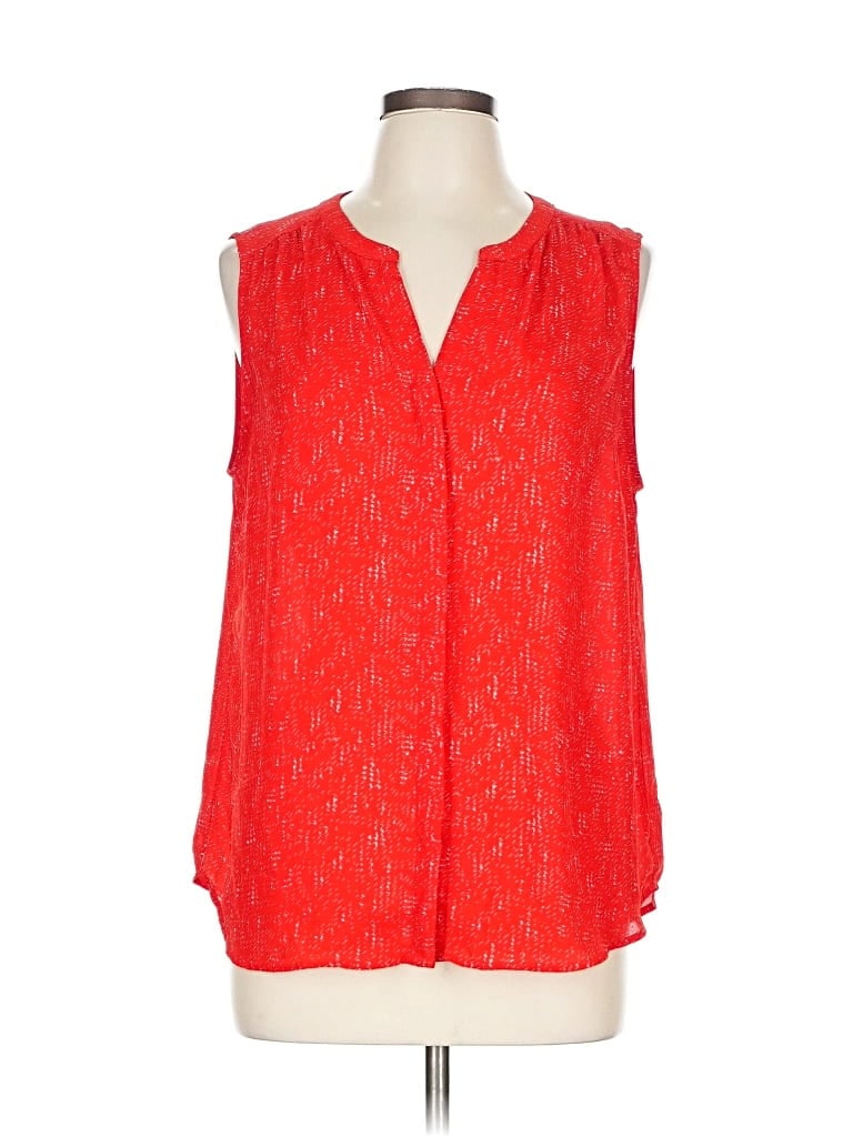 Pre-owned Dalia Sleeveless Blouse In Red