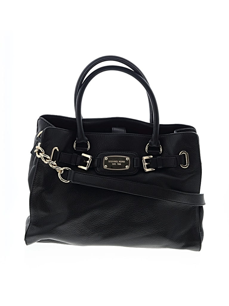 Pre-owned Michael Michael Kors Leather Satchel In Black