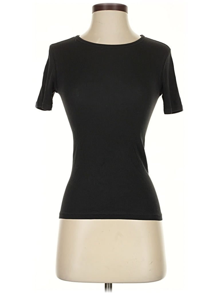 Pre-owned Everlane Short Sleeve Top Black Crew Neck Tops