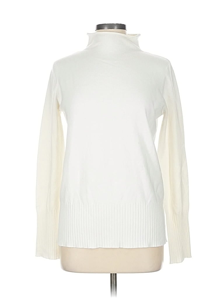 Pre-owned French Connection Turtleneck Sweater In White
