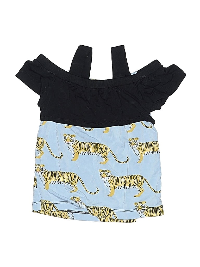 Click to view more detailed imagery on our partner's website Pre-owned Kickee Pants Babies' Sleeveless Top Blue Cold Shoulder Neckline Tops