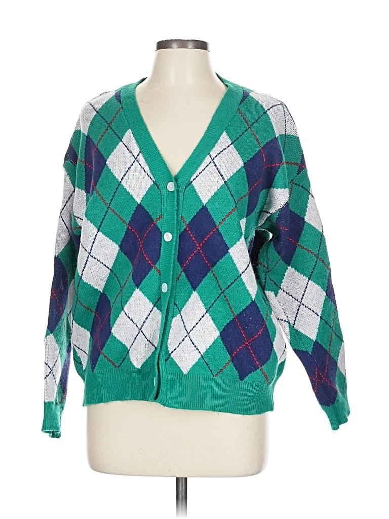 Pre-owned Unbranded Cardigan Sweater In Green