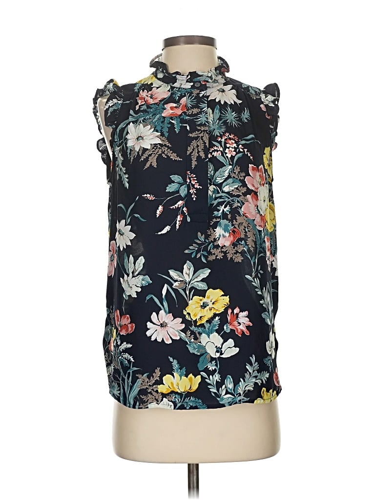 Pre-owned Ann Taylor Loft Sleeveless Blouse In Black
