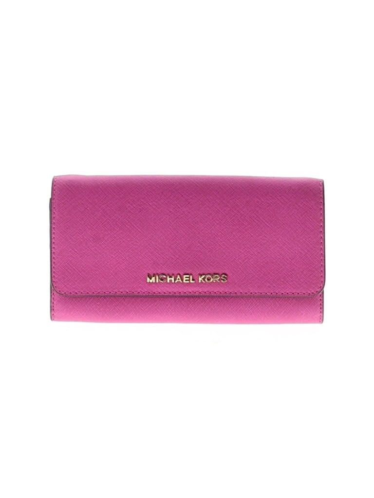 Pre-owned Michael Kors Leather Wallet In Pink