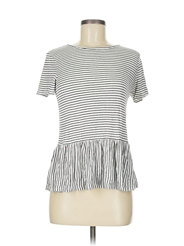 Pre-owned Live In The Moment Short Sleeve T-shirt In White