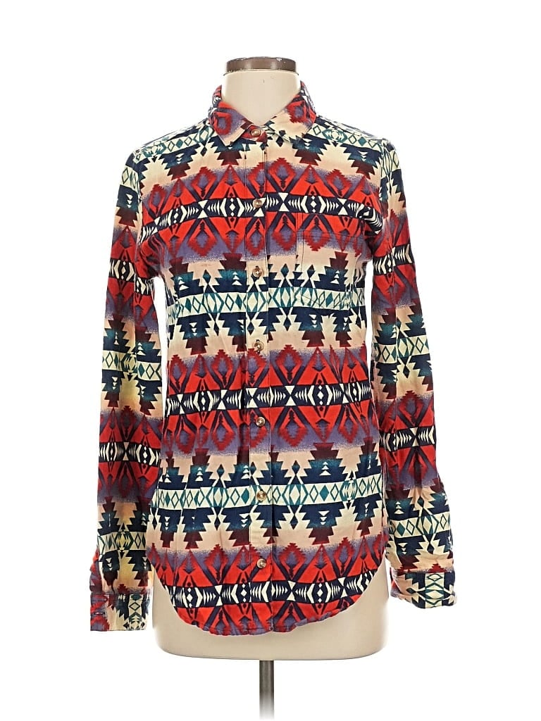 Pre-owned Bdg Long Sleeve Button Down Shirt In Red