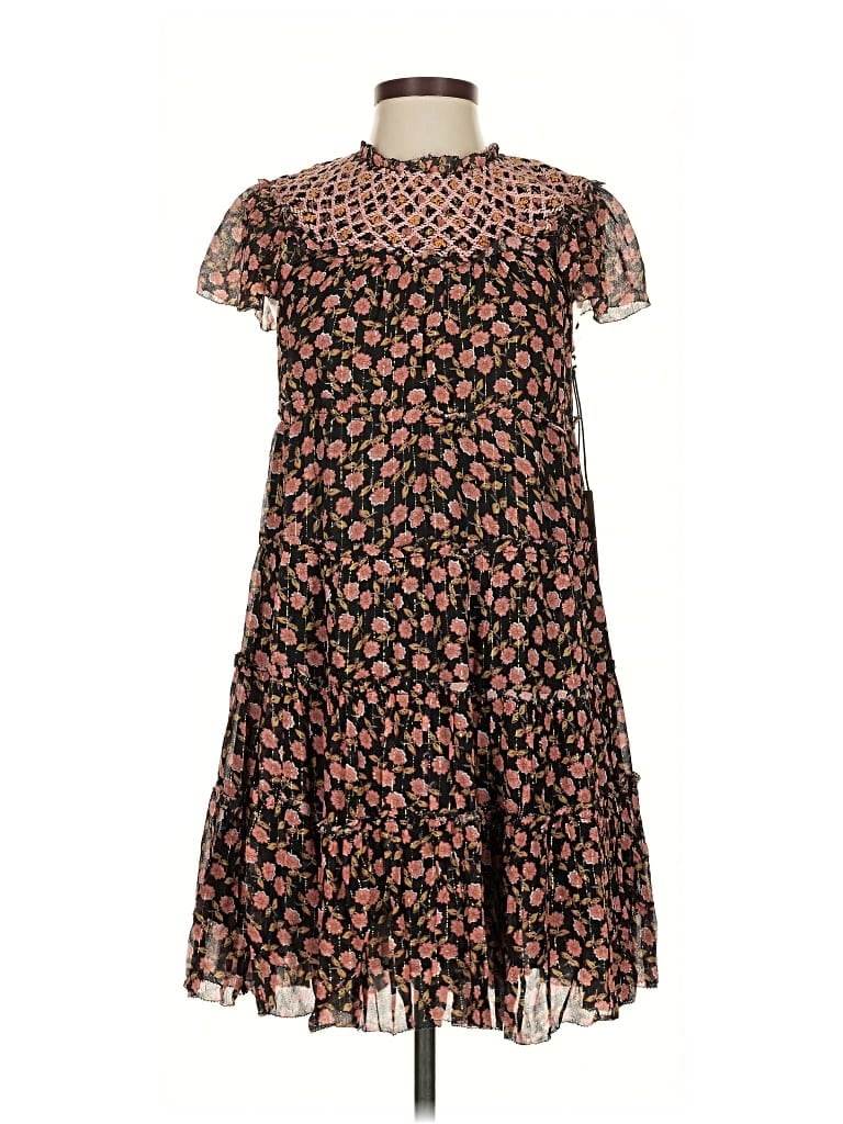 Pre-owned Saylor Casual Dress In Black