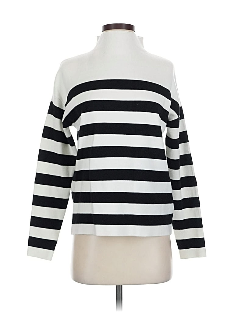 Pre-owned Nicole Miller Pullover Sweater In White