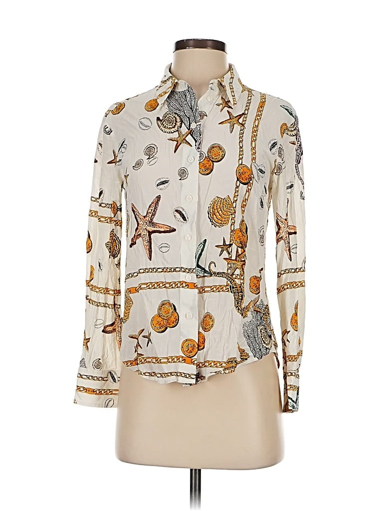 Pre-owned Paris Atelier & Other Stories Long Sleeve Blouse In White