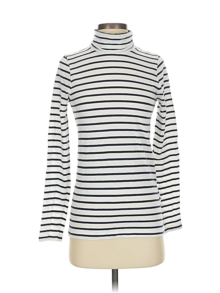 Pre-owned J.crew Factory Store Turtleneck Sweater In White