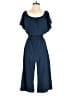 Everly 100% Polyester Solid Blue Jumpsuit Size S - photo 1