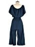 Everly 100% Polyester Solid Blue Jumpsuit Size S - photo 2