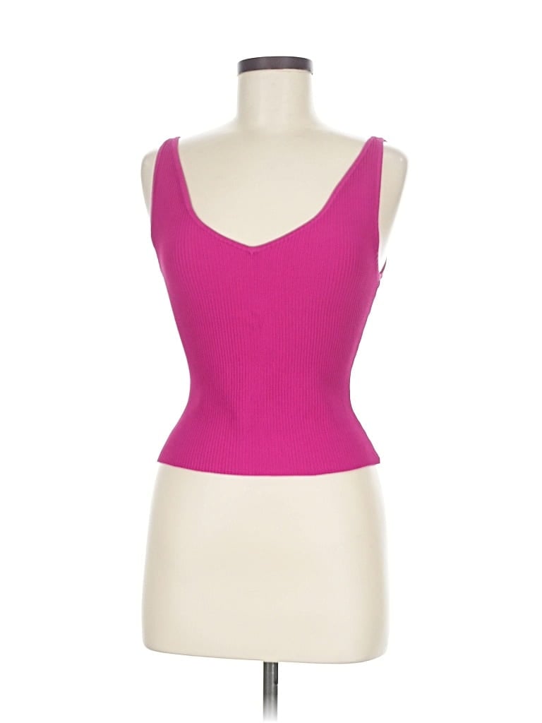 Pre-owned Babaton Tank Top Pink Strapless Neckline Tops