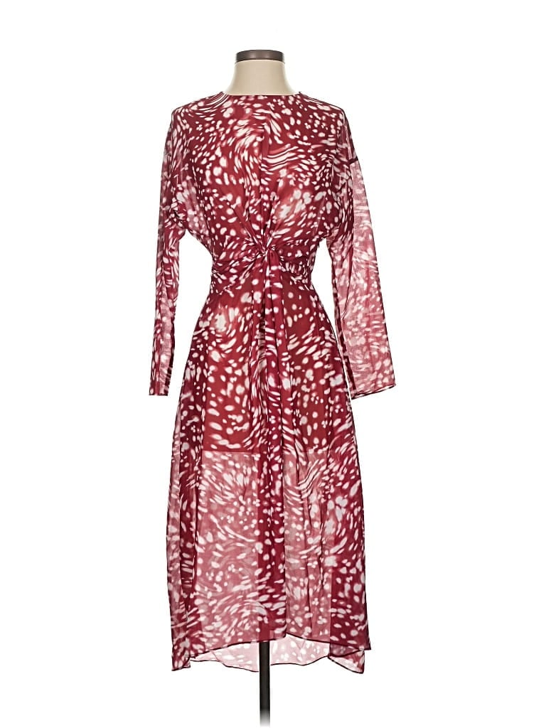 Pre-owned Maje Cocktail Dress In Burgundy