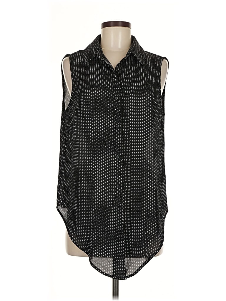Pre-owned Adrianna Papell Sleeveless Blouse In Black