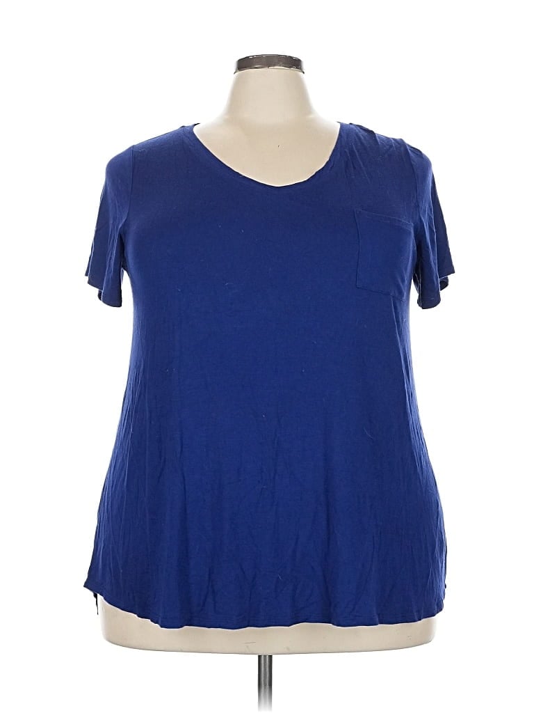 CUPIO Pre-owned Short Sleeve Top Blue Scoop Neck Tops