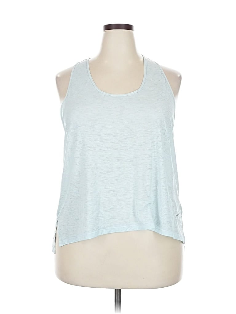 Pre-owned Nike Tank Top Blue Halter Neckline Tops