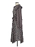 H&M 100% Polyester Polka Dots Gray Casual Dress Size 4 - photo 5