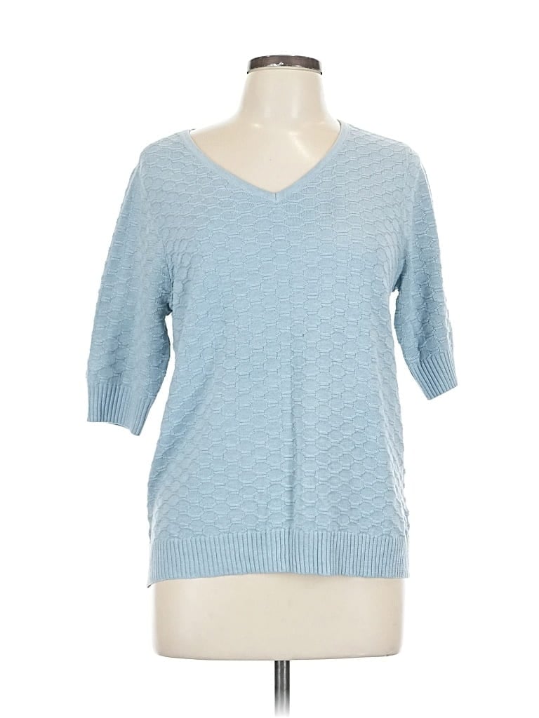 Pre-owned Ella Moss Pullover Sweater In Blue