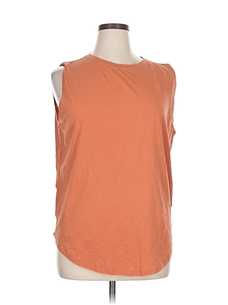 Pre-owned Lululemon Athletica Sleeveless T-shirt In Orange