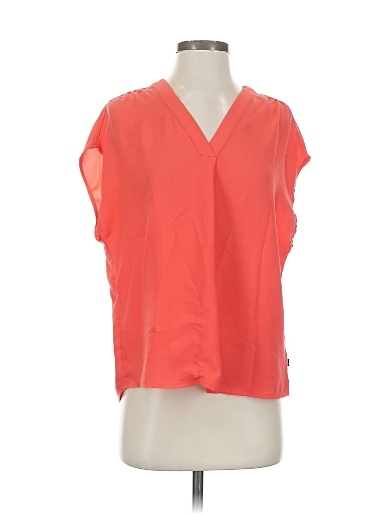 Pre-owned Banana Republic Short Sleeve Blouse In Orange