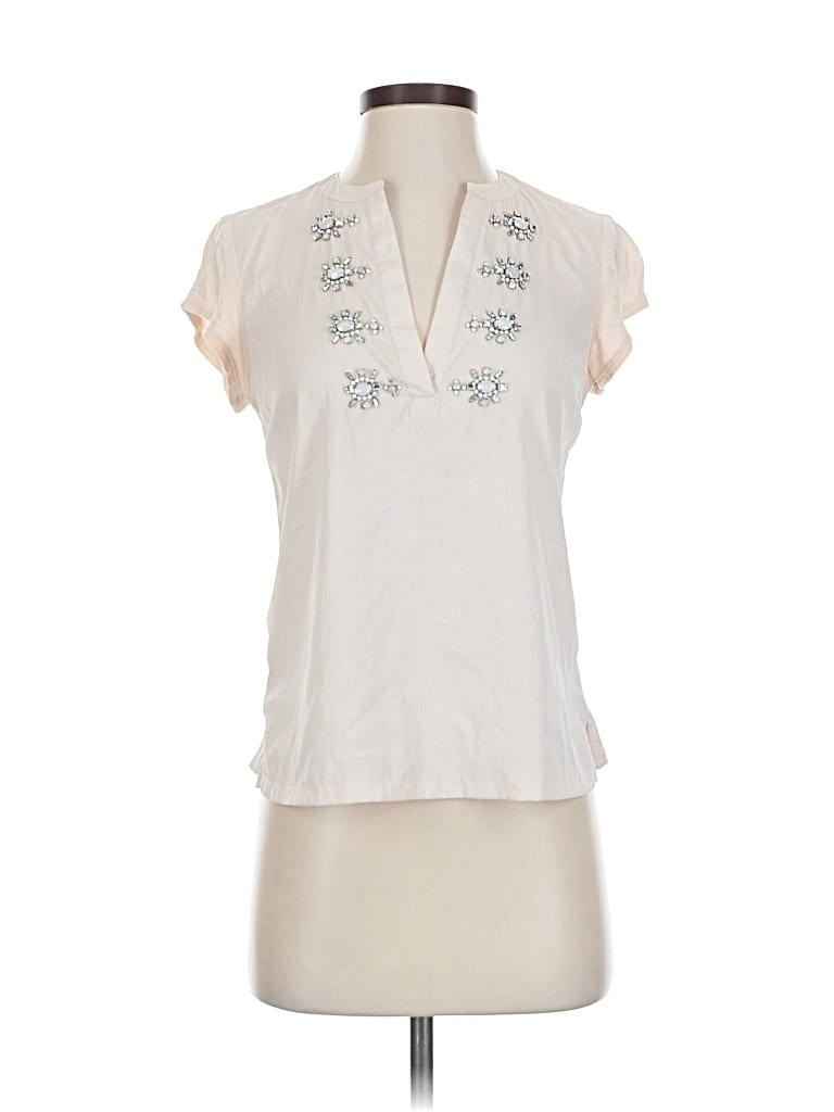 Pre-owned Ann Taylor Sleeveless Blouse In White