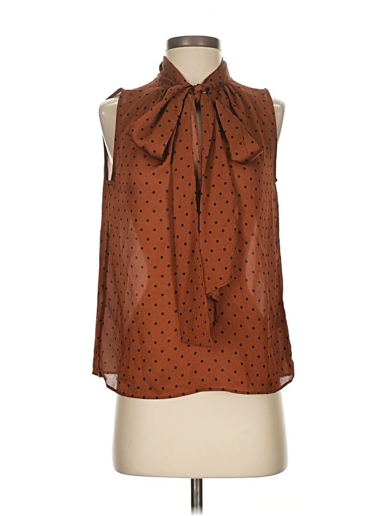 Pre-owned Banana Republic Sleeveless Blouse In Brown