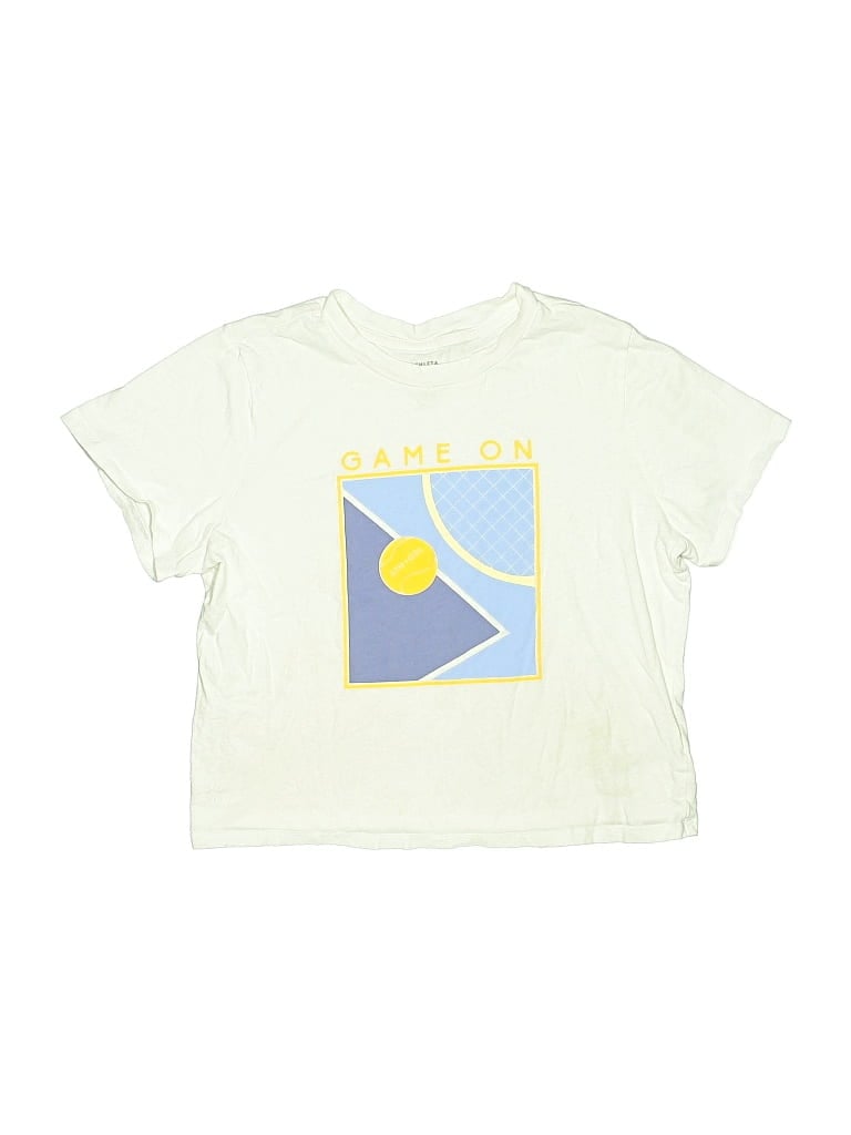 Pre-owned Athleta Girl Kids' Short Sleeve T-shirt In Yellow