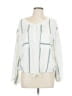 Sancia White Long Sleeve Silk Top Size L - photo 1