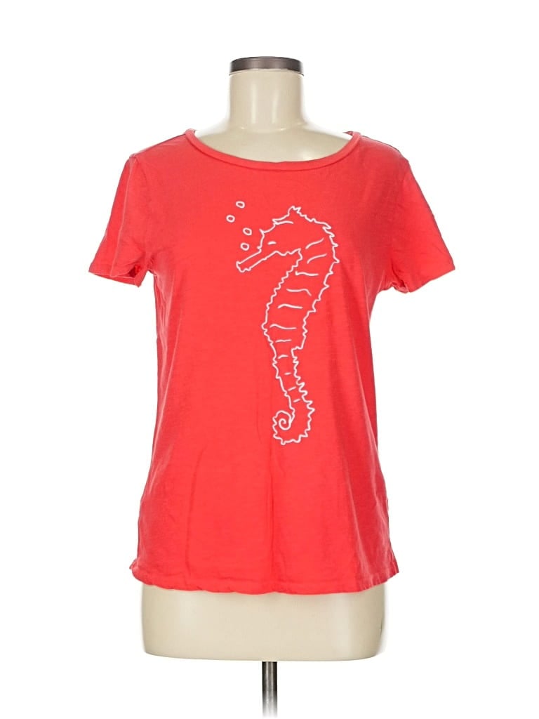 Pre-owned Ann Taylor Loft Outlet Short Sleeve T-shirt In Orange