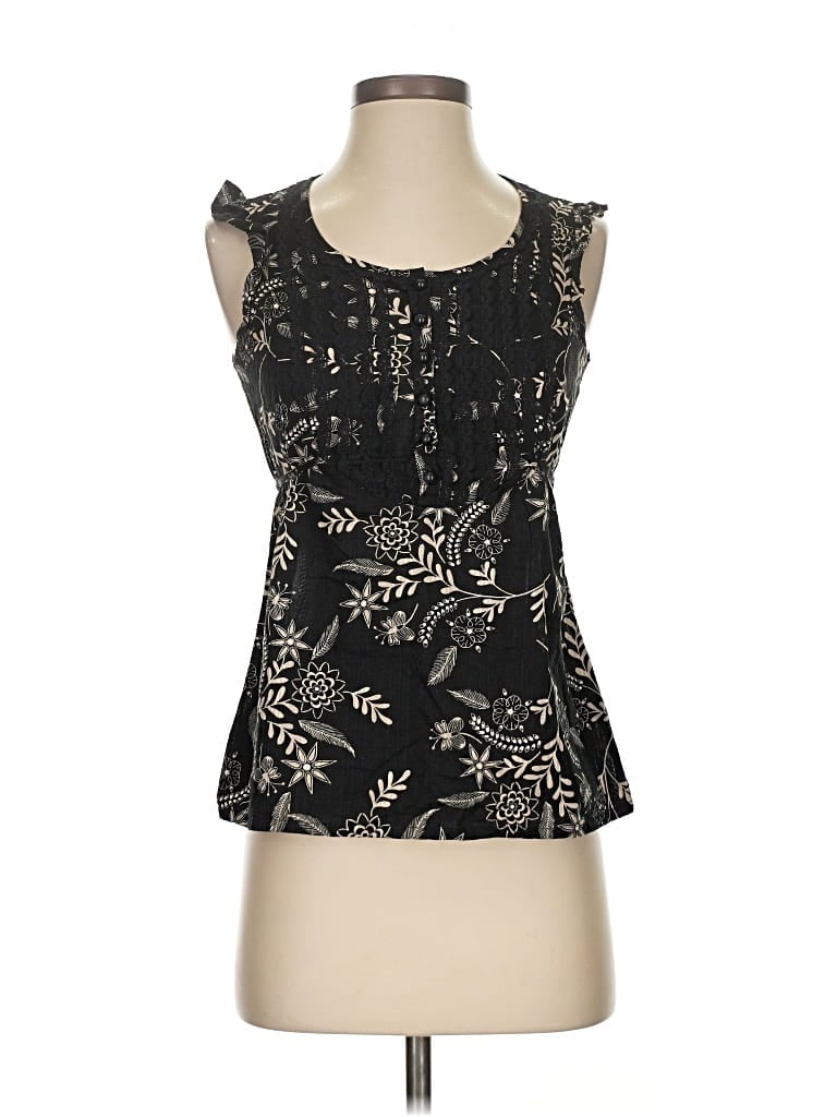 Pre-owned Ann Taylor Loft Sleeveless Blouse In Black