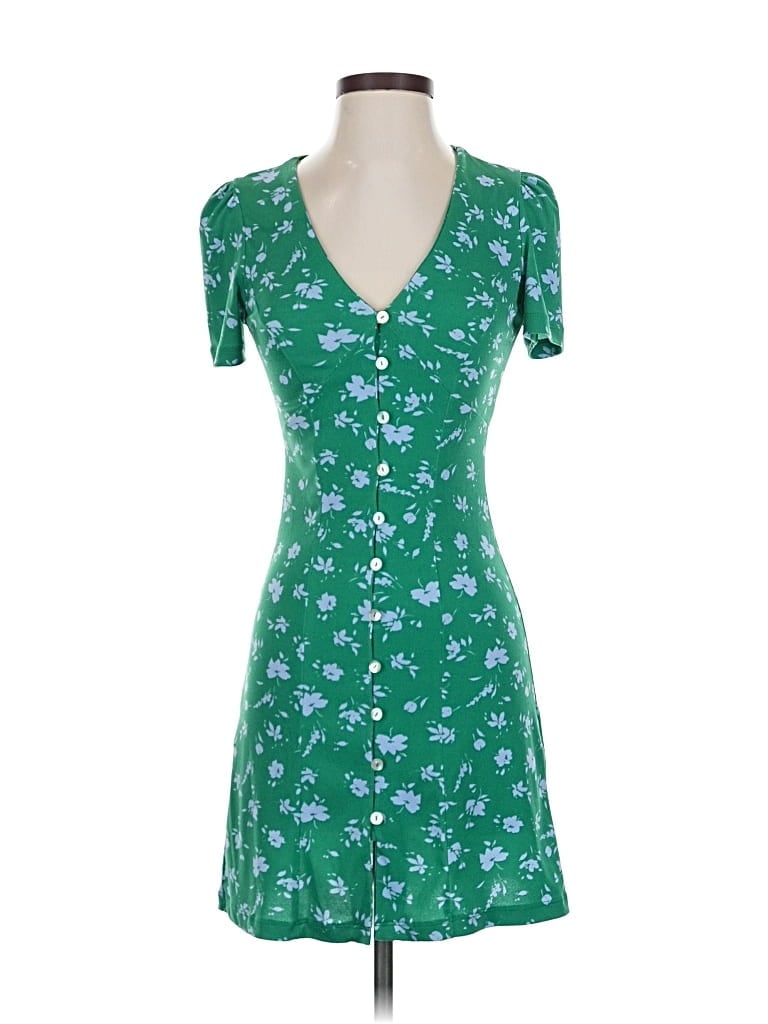 Pre-owned Mng Casual Dress In Green