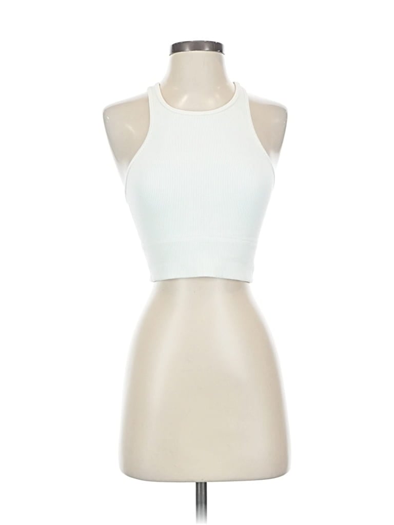 Pre-owned Gilly Hicks Tank Top Ivory Halter Neckline Tops In White