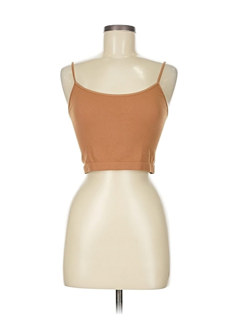 Pre-owned Wild Fable Tank Top Brown Strapless Neckline Tops