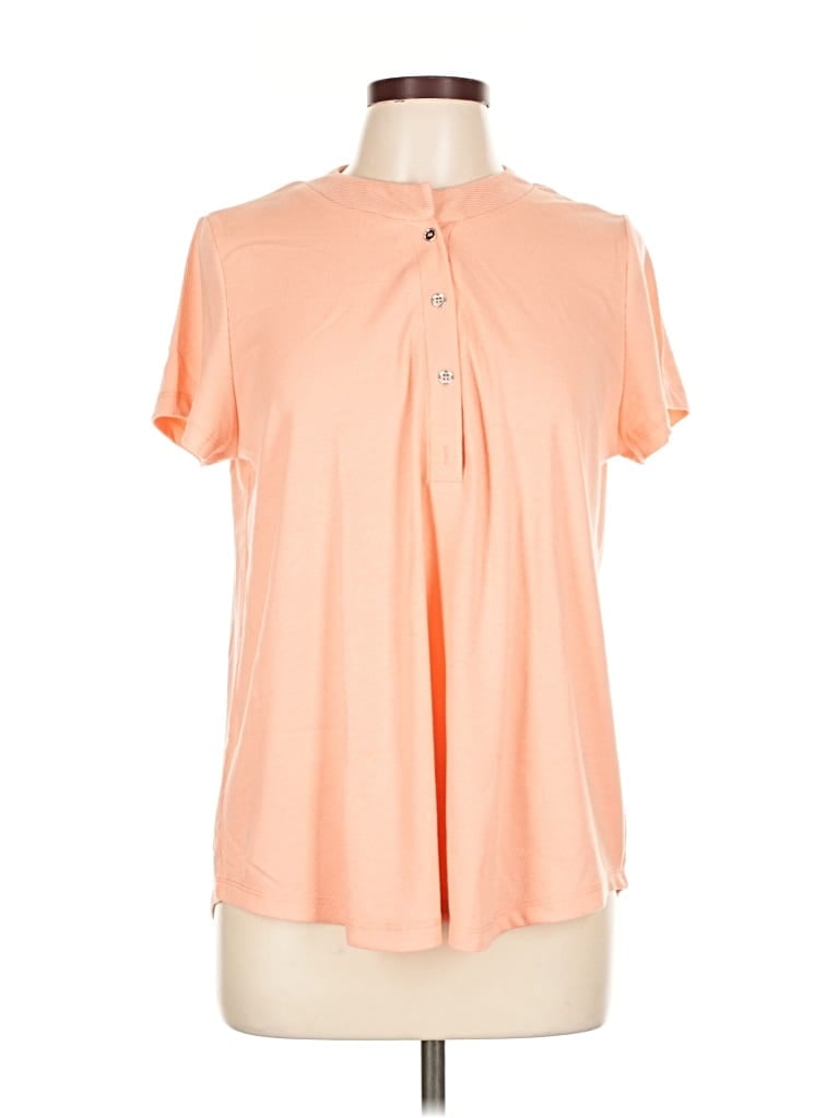 LIKE LOVE Pre-owned Short Sleeve Henley Shirt In Orange