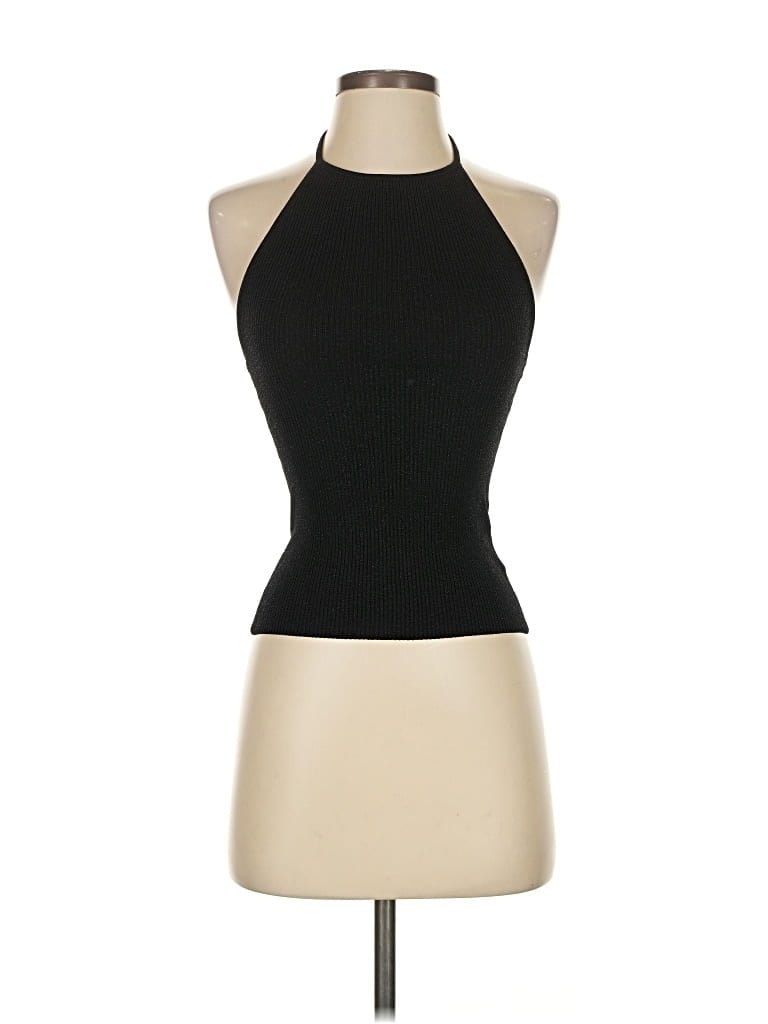 Pre-owned Intermix Tank Top Black Halter Neckline Tops