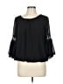 BCX 100% Polyester Black 3/4 Sleeve Blouse Size L - photo 1