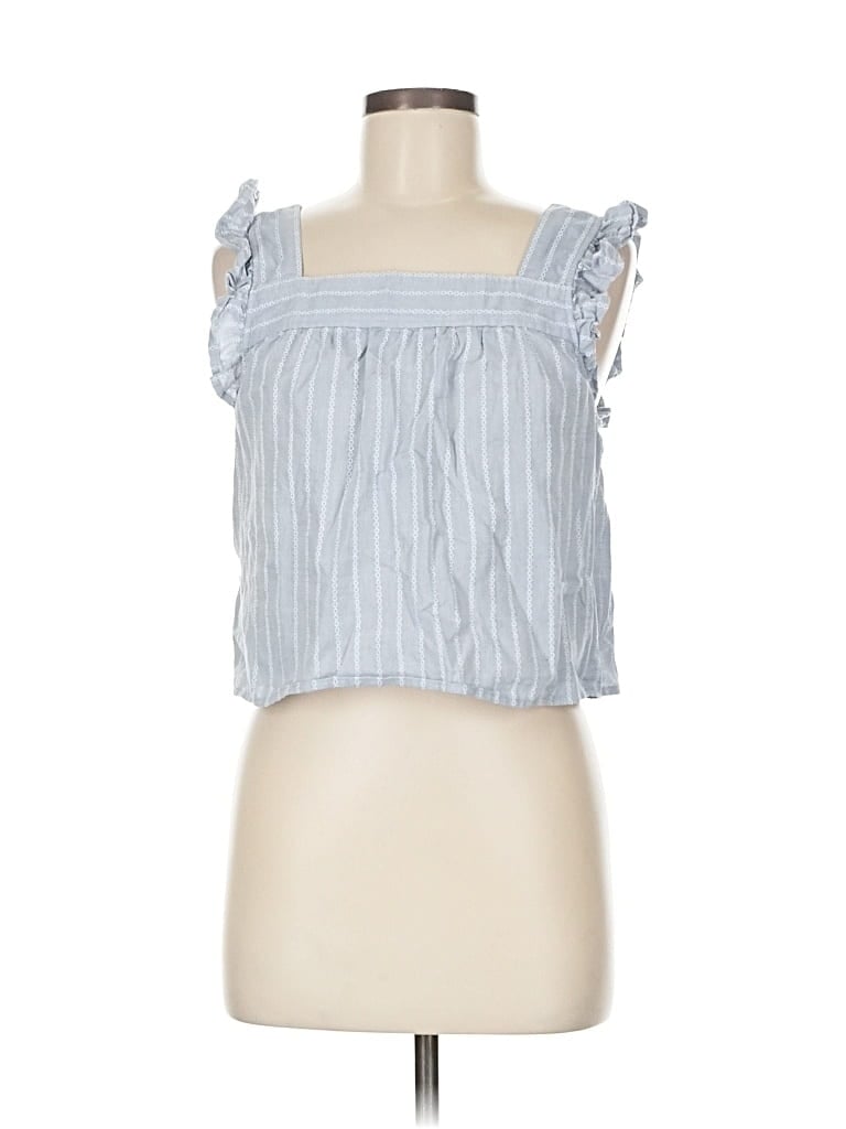 Pre-owned Madewell Sleeveless Blouse In Blue