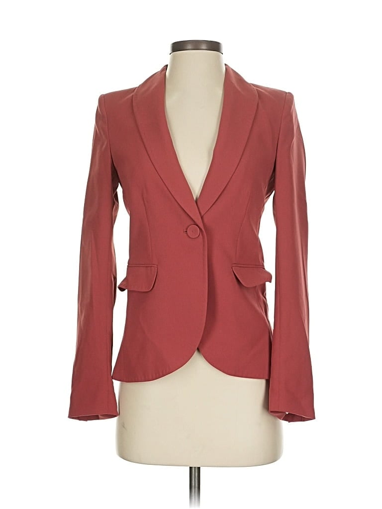 H&M Pre-owned Blazer Jacket In Burgundy
