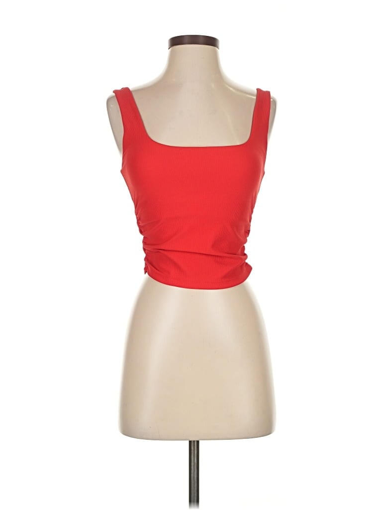 WILO Pre-owned Tank Top Red Strapless Neckline Tops