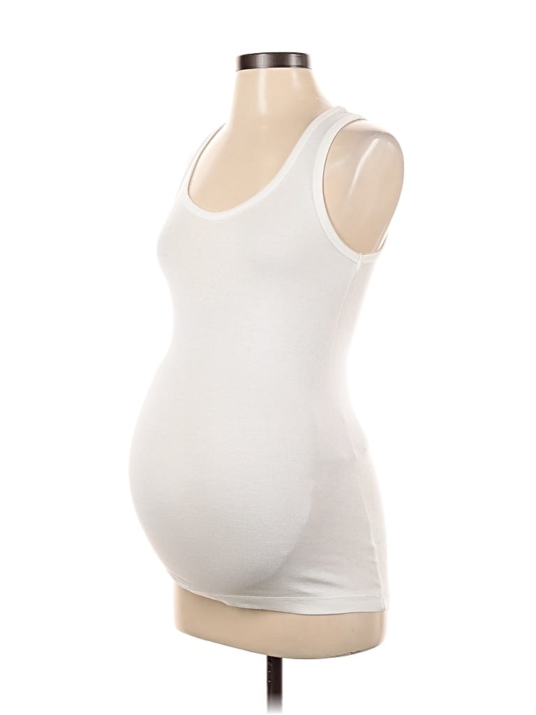 Pre-owned Liz Lange Maternity For Target Tank Top Ivory Strapless Neckline Tops In White