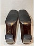 Chanel 100% Suede Color Block Burgundy Brown Square Cap Toe Heels Size EU 36 - photo 10