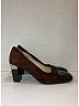 Chanel 100% Suede Color Block Burgundy Brown Square Cap Toe Heels Size EU 36 - photo 9